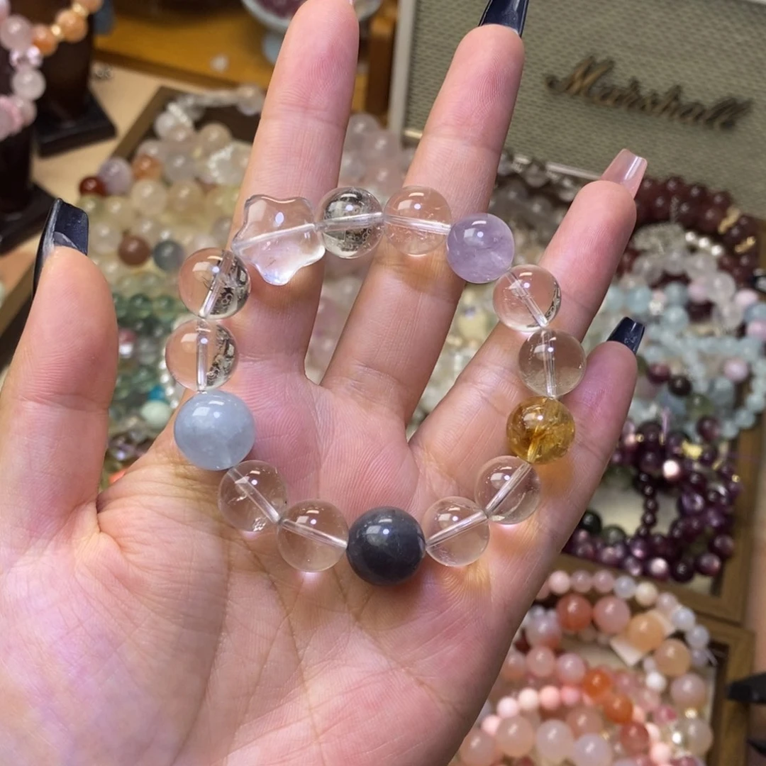 发晶手链合金白水设计款12mm