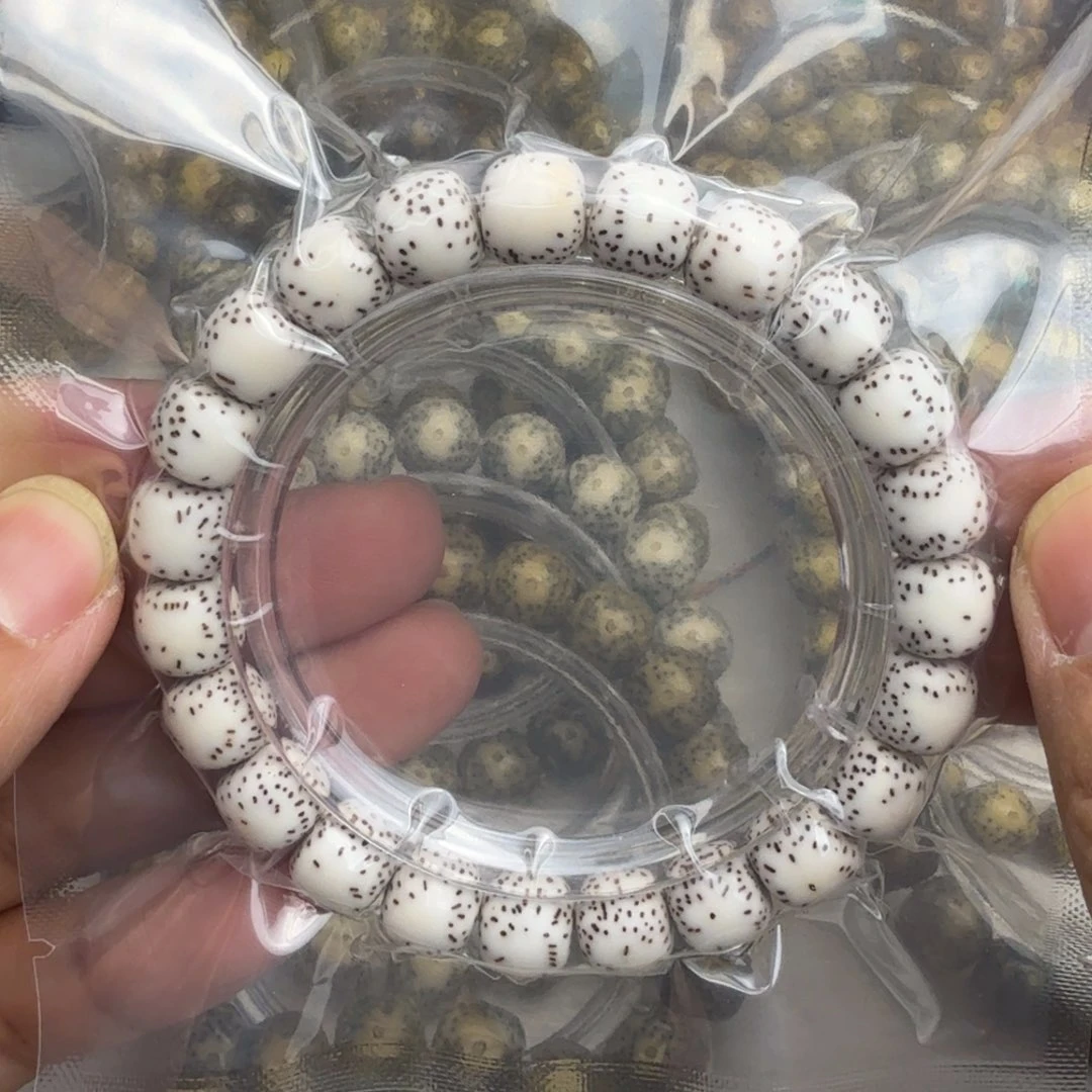 星月菩提手串原生态原脂白月朗星稀侧留白10/9