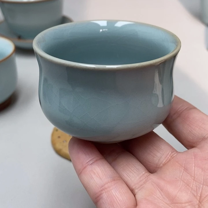 瓷支钉元宝杯带礼盒