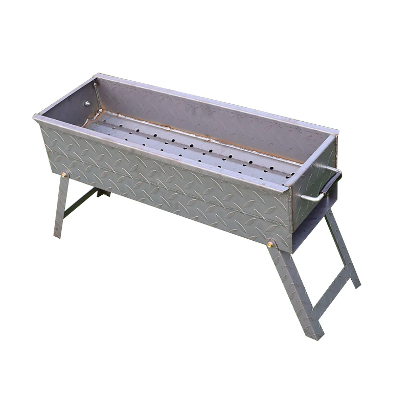 80公分长加厚满焊花纹钢波浪碳板户外家用烧烤炉烤肉炉烤串炉