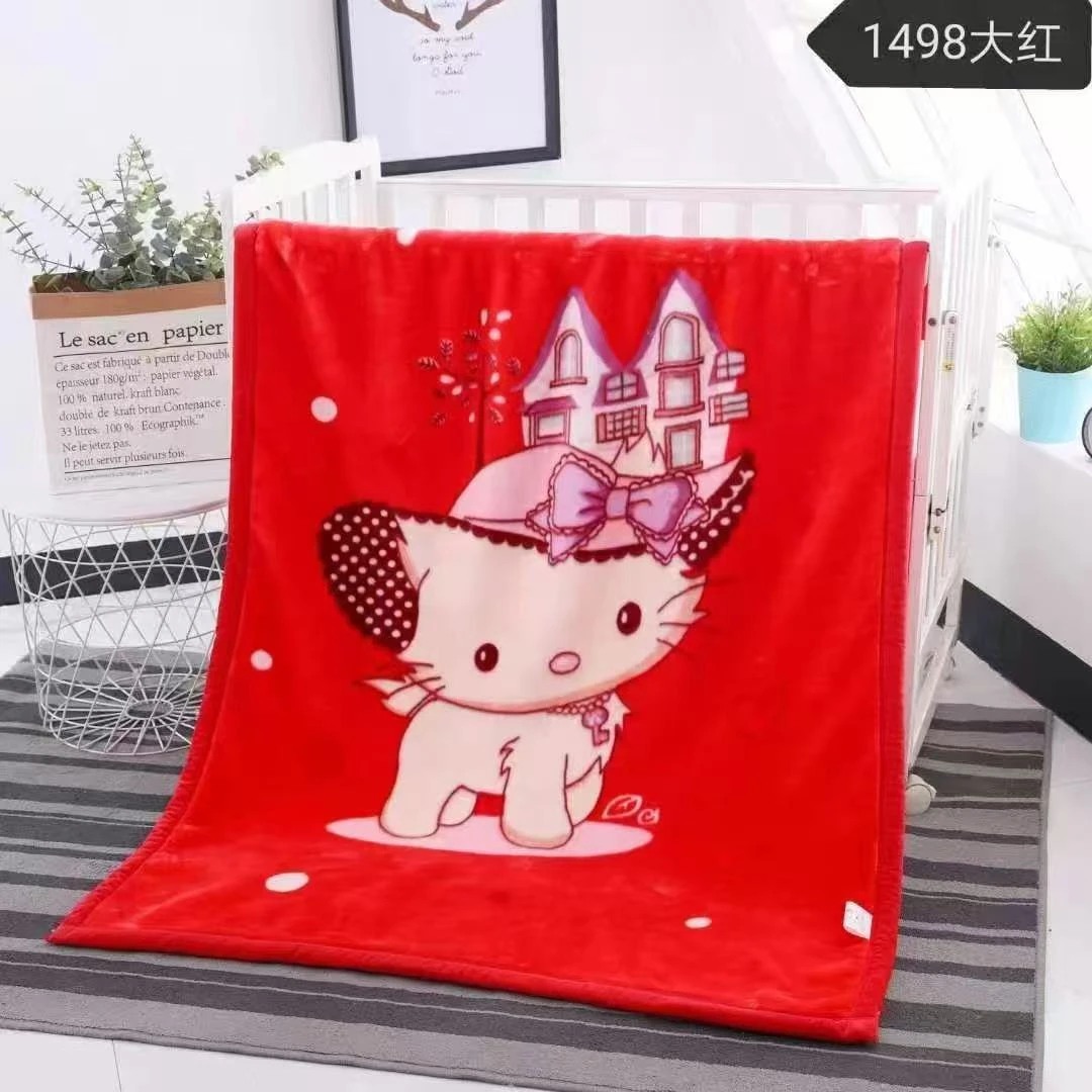 加厚款婴儿毛毯双层加厚抱毯儿童盖毯被宝宝云毯外出小毛毯双面绒