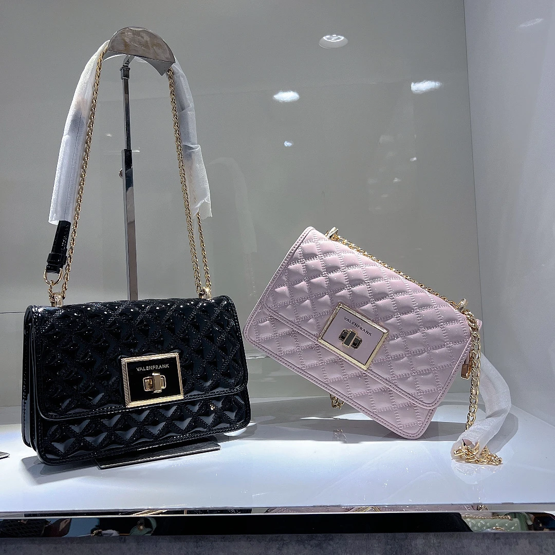 正品弗兰克品牌时尚包包链条包百搭小方包高级小香风斜挎包女包