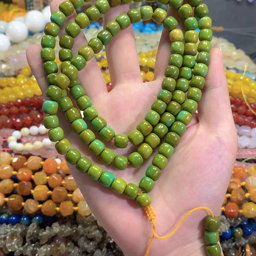 玛瑙/玉髓未镶嵌珠宝半成品菜籽松108颗一条卡8mm