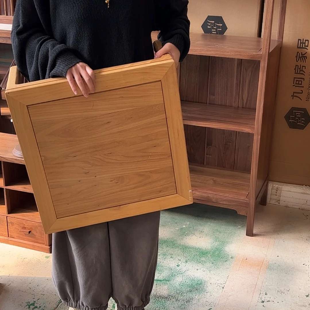 黑胡桃木老榆木50小方桌