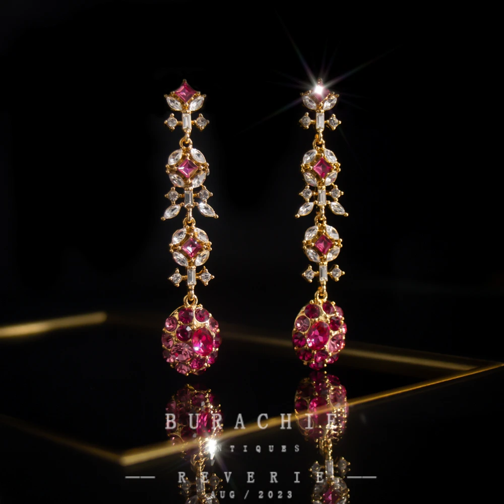 铜合金仿水晶耳饰 【8361】周年珍藏英｜经典原标克拉款CrownFrett