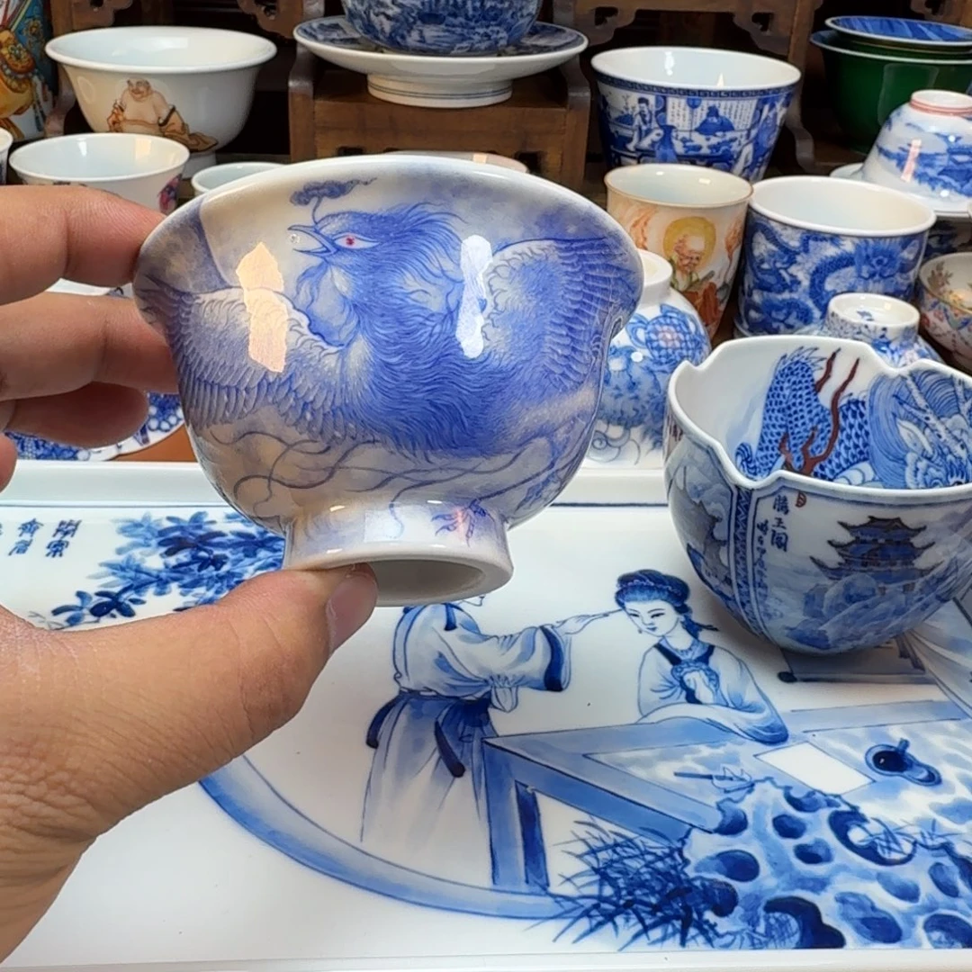 无***求杯子陶景德镇全手工手绘陶瓷