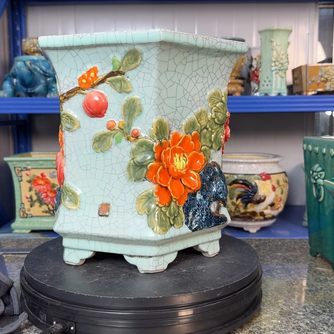 李***明直播间石湾盆六角随单