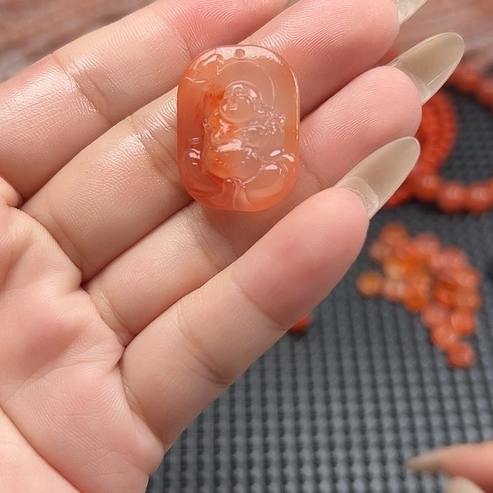 南红玛瑙未镶嵌吊坠(不含链)