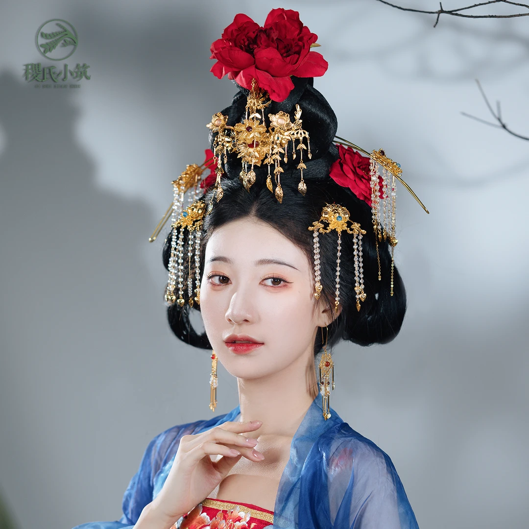 稷氏小筑   颂时  古风发饰古典发簪头饰璎珞