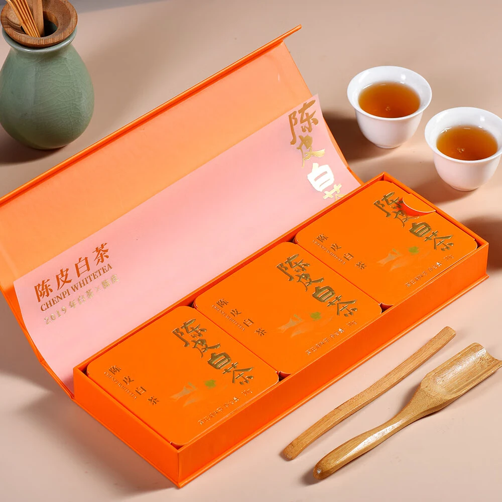 ZIYUNTEA/紫芸陈皮白茶口粮茶叶180g条装送礼佳品