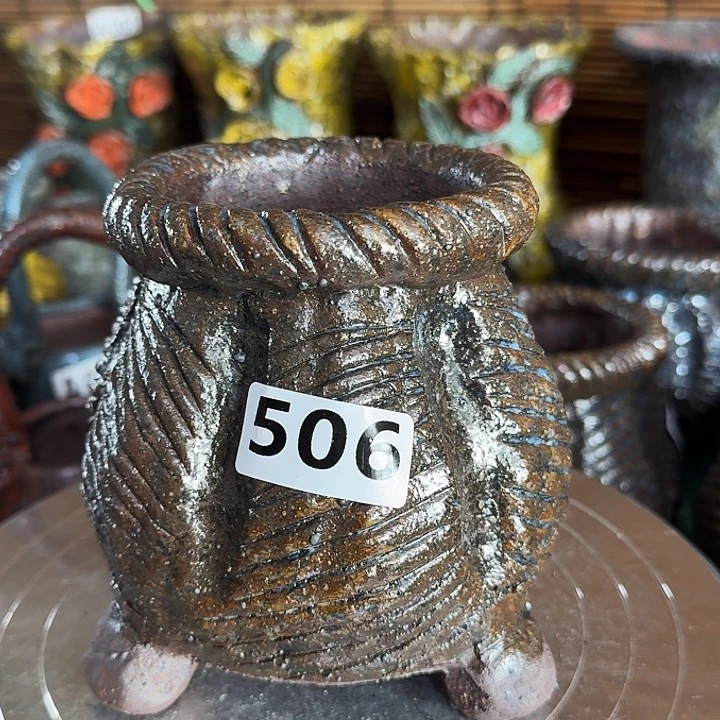 8×12粗陶手工制作多肉花盆