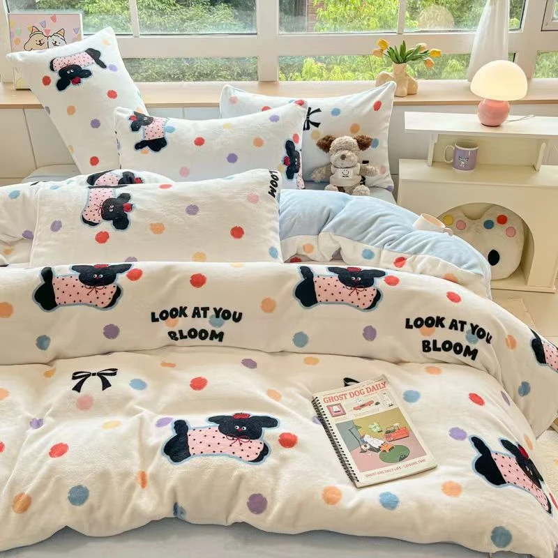 【10斤牛奶绒狗加厚冬被】200*230四季可用柔软亲肤舒适被子被芯