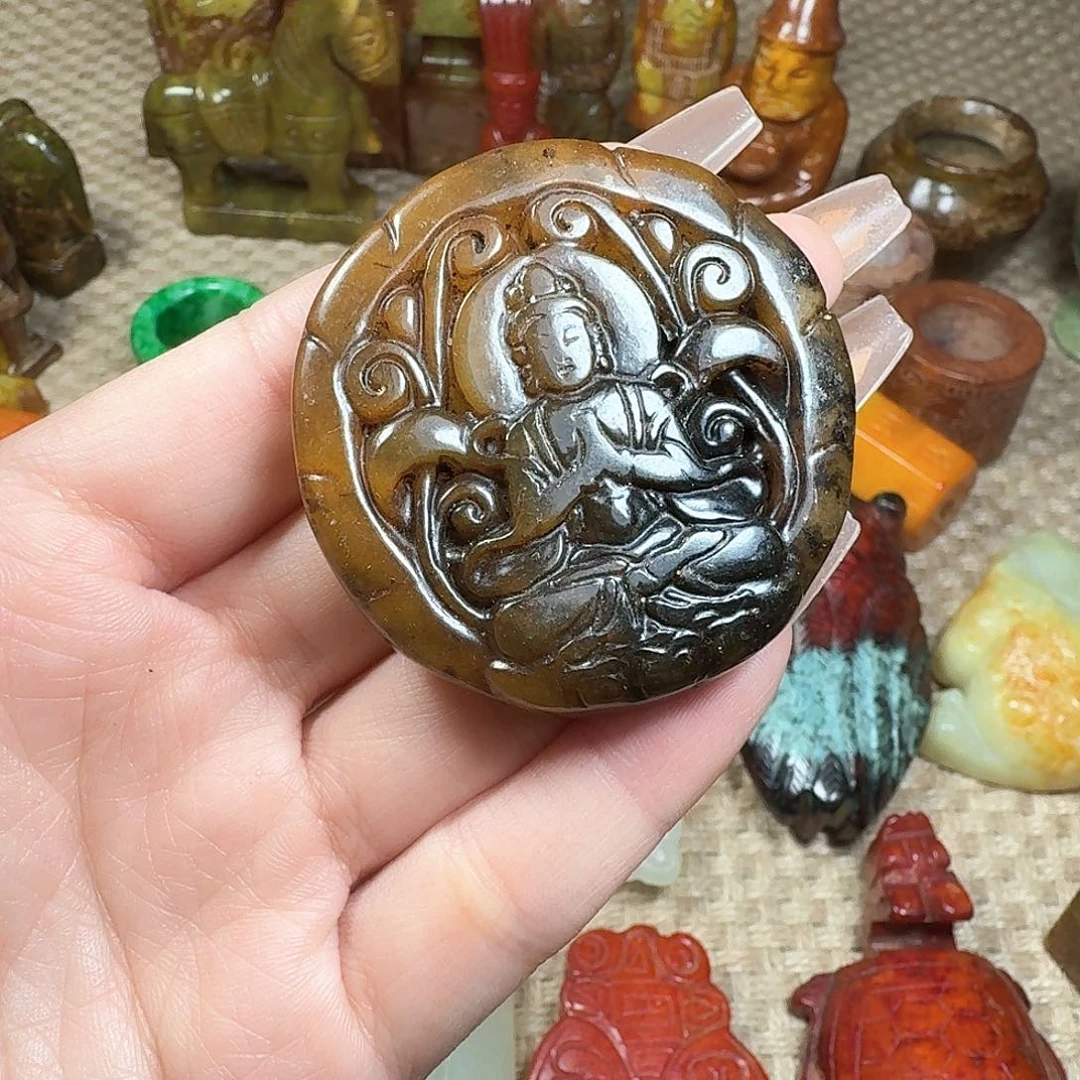 白玉菩提吊坠挂件