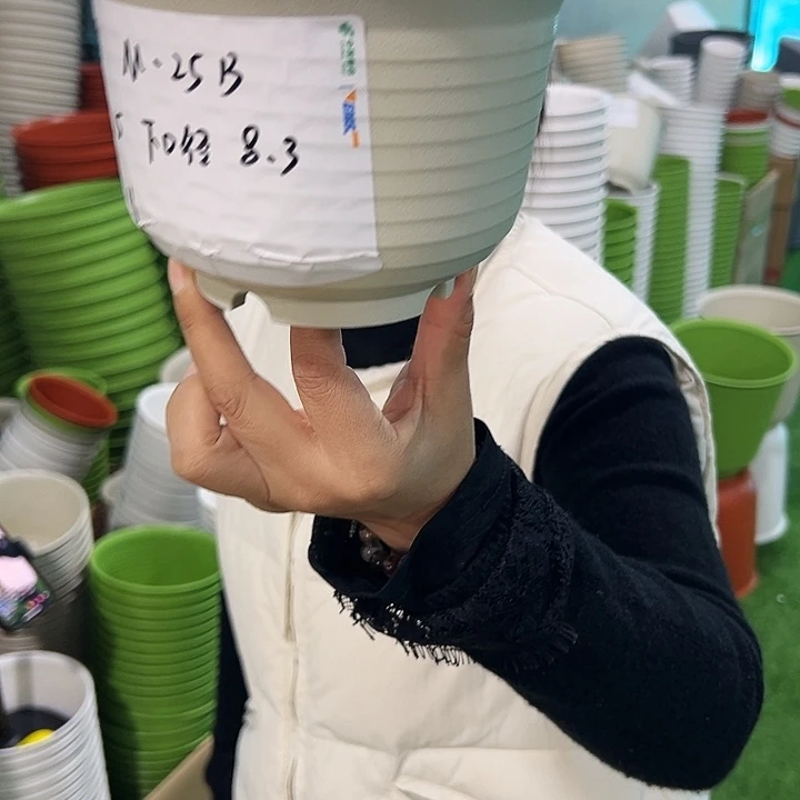 正品矮陶口15高11米色无托10只