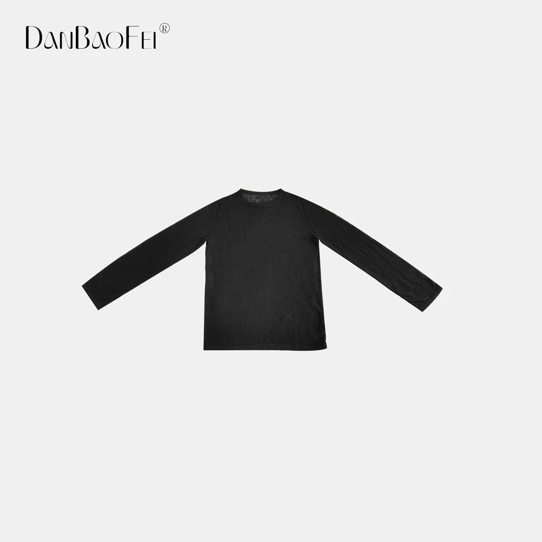 【SS】微透上衣 羊毛小众简约微透圆领打底女上衣 YLM00521