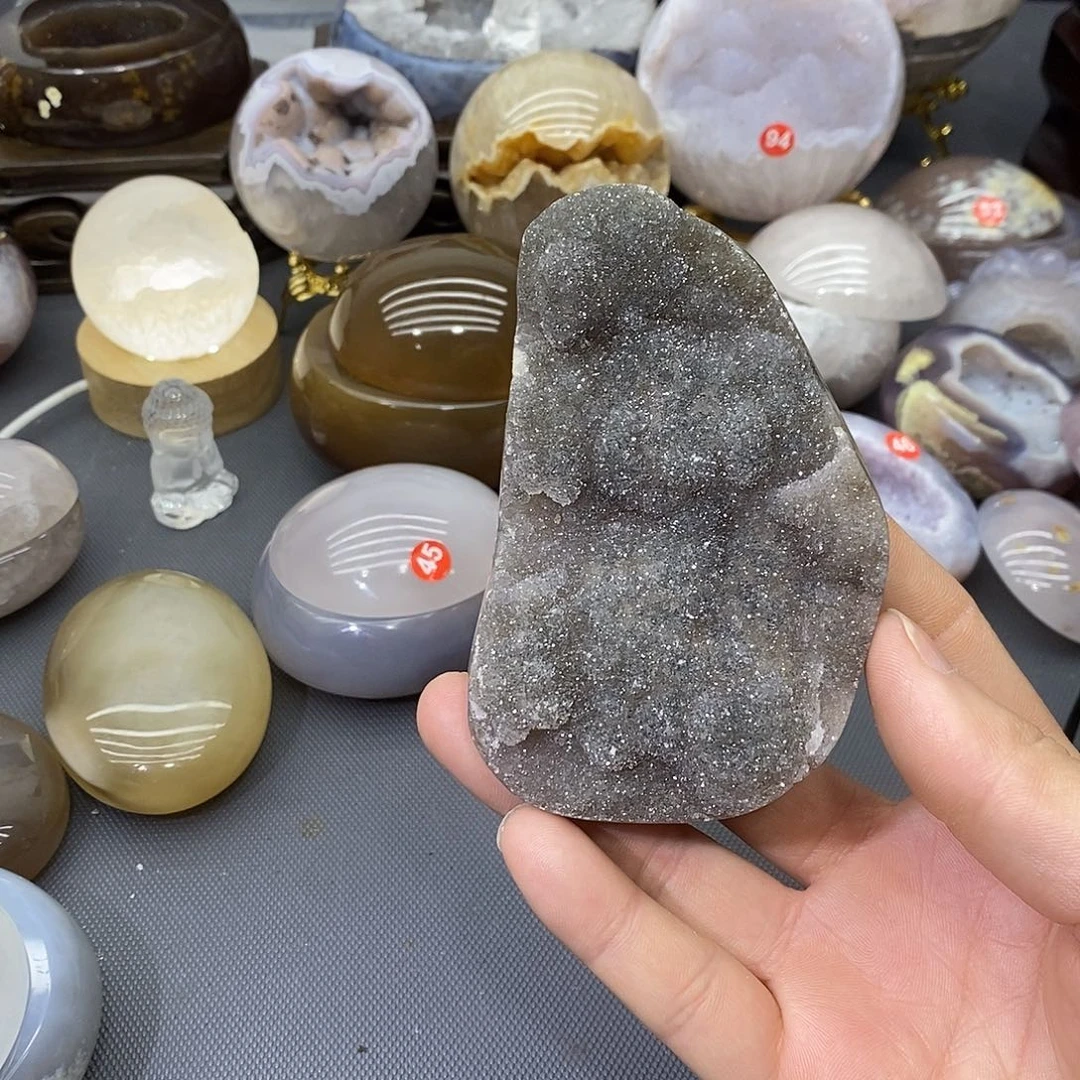 未镶嵌紫晶摆件砂糖