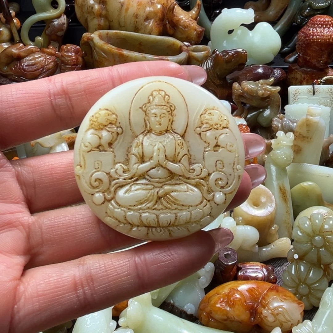 和田玉未镶嵌挂件