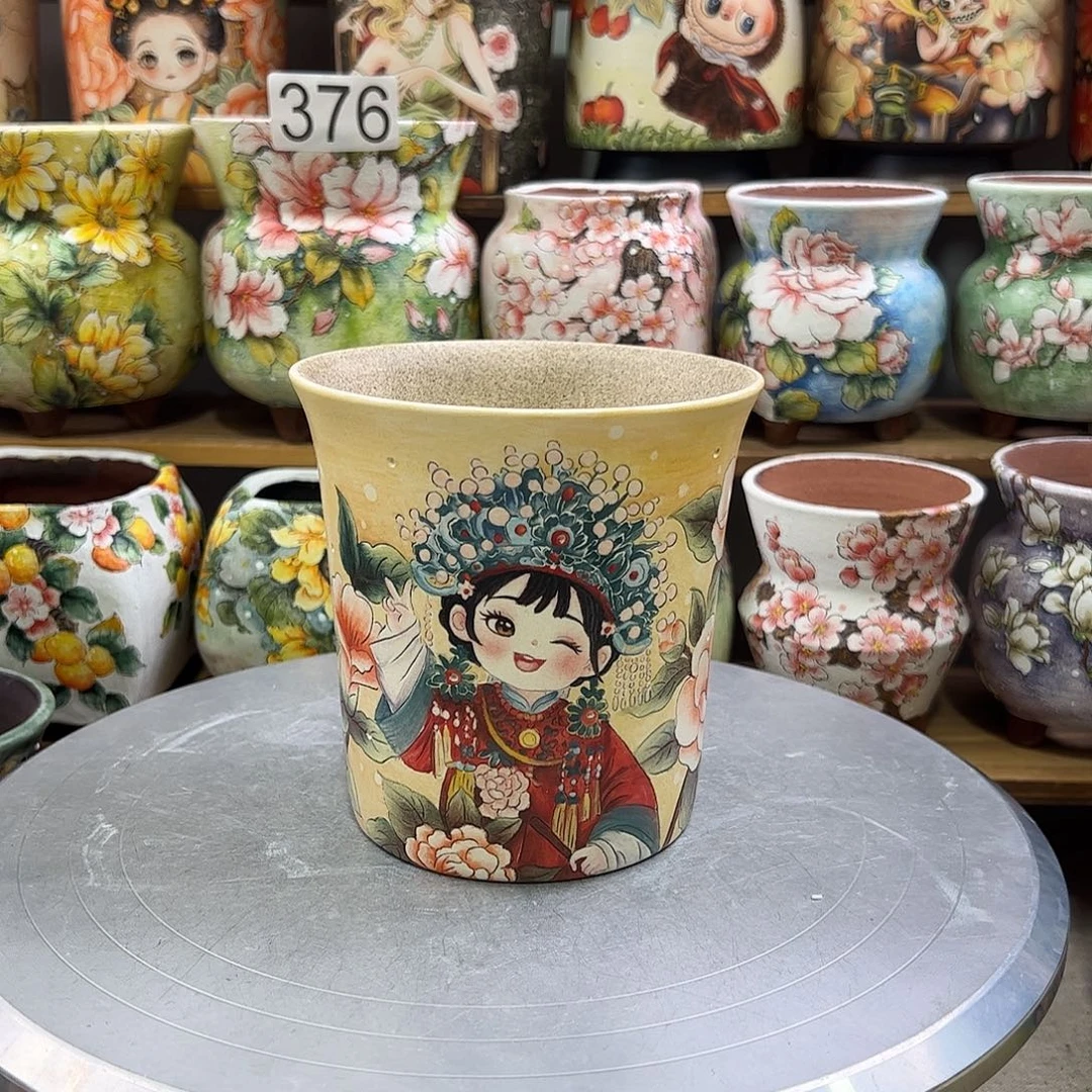 景德镇炫彩手绘口12