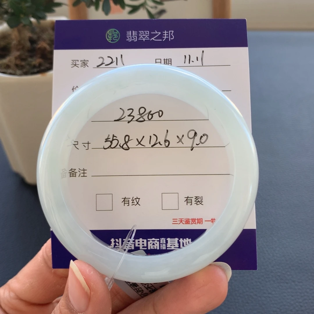 5***1翡翠未镶嵌手镯翡翠手镯55+