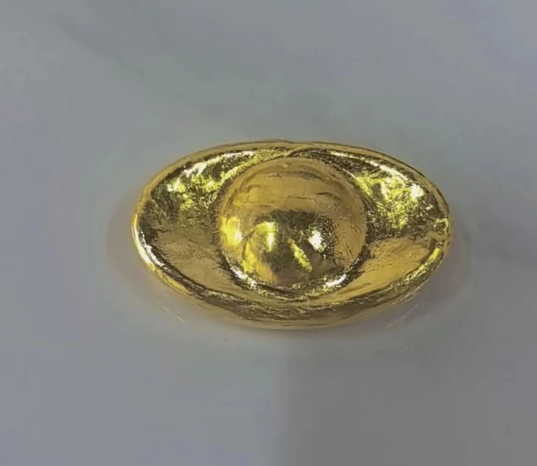 纯手工元宝 实心 金灿灿 摆件