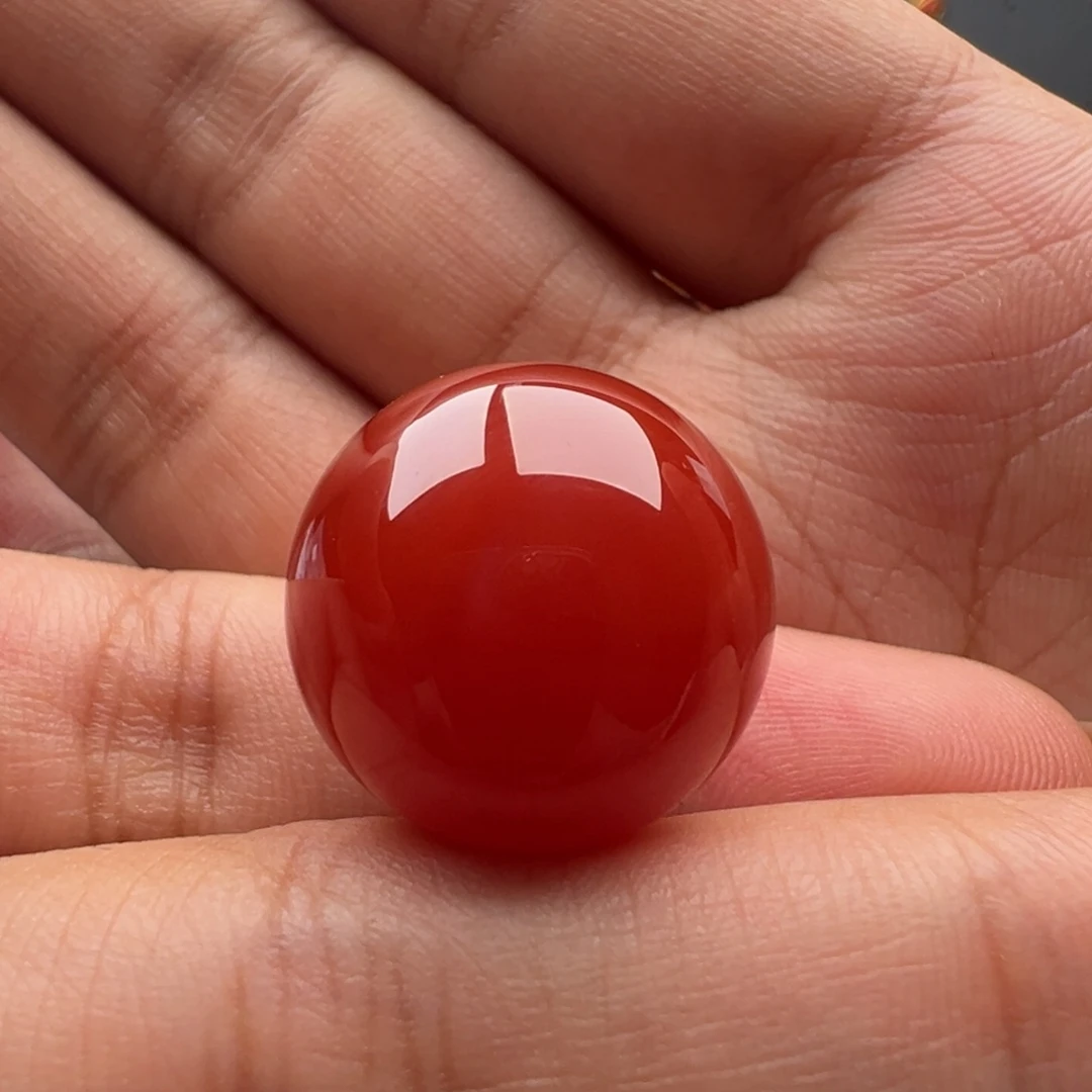 南红玛瑙未镶嵌圆珠19.3