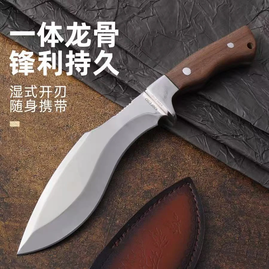 户外生存直刀多功能野营便携高硬度刀具荒野求生战术野外多用刀