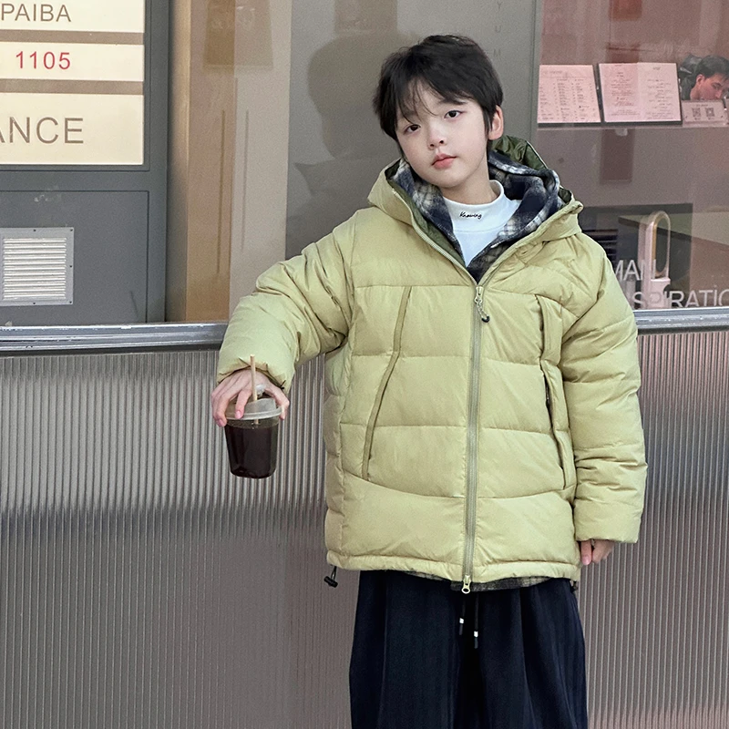 【主推羽绒】源源家童装男童韩版羽绒服儿童外套白鸭绒冬2保暖