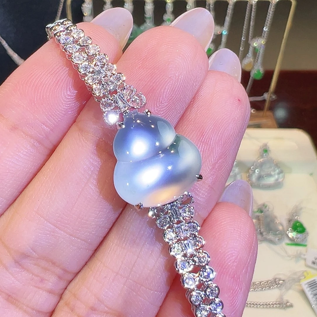 18K金镶嵌手链翡翠翡翠