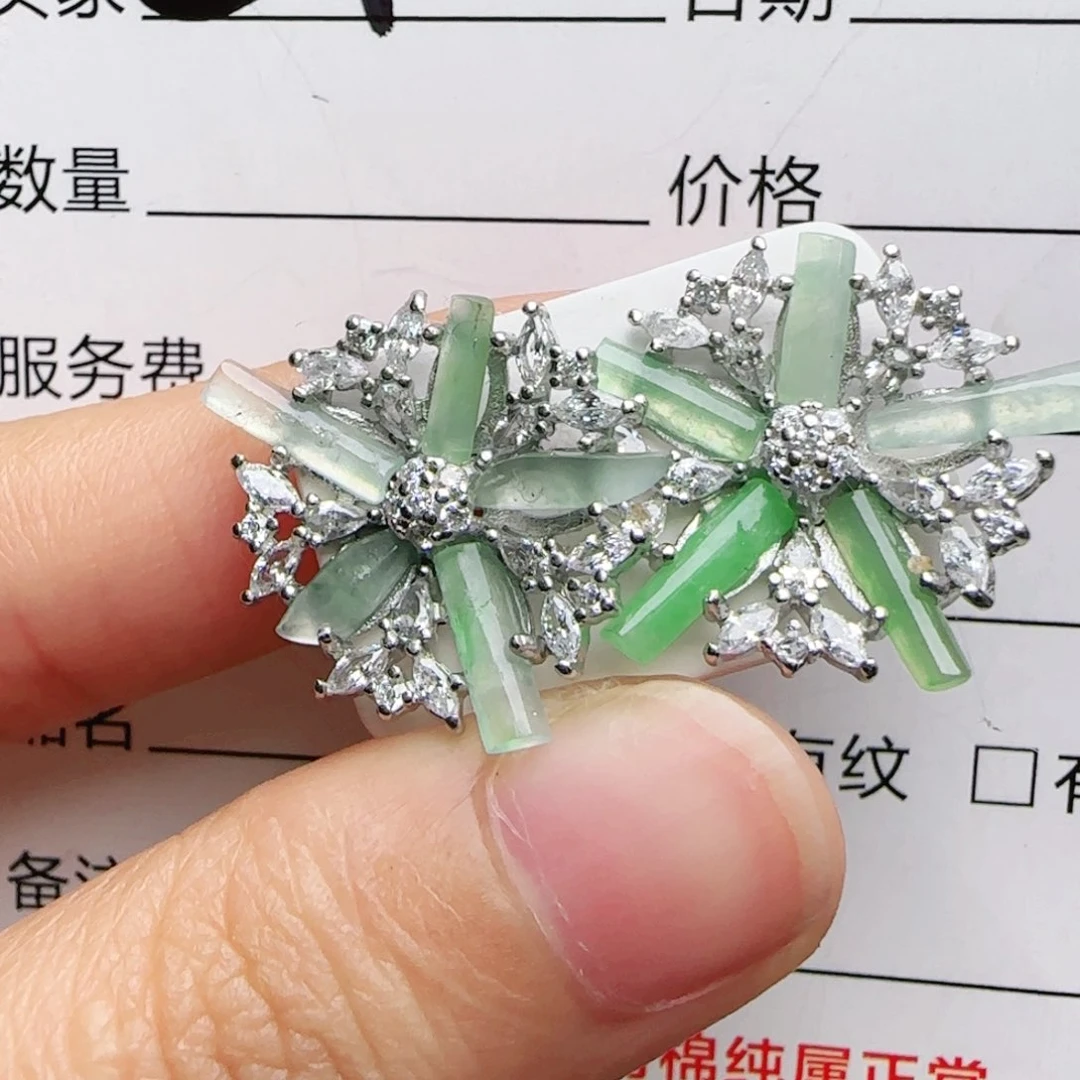 银S925镶嵌手链翡翠