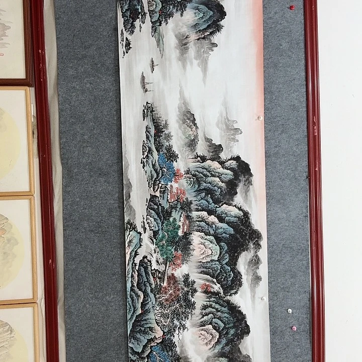 国画手绘国画云峰千里秀