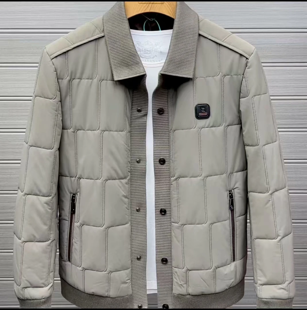 翻领修身型常规款厚款男秋季夹克立领秋冬百搭时尚