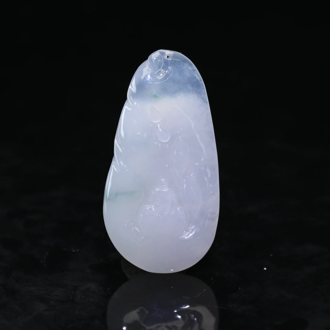 29天然缅甸翡翠A货飘花悟道/000318/上海嘉禾拍卖