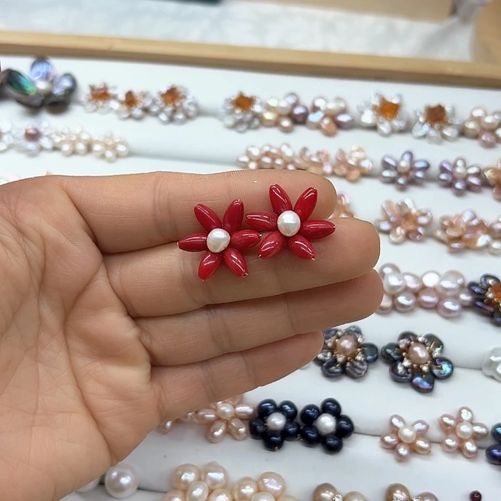 淡水珍珠发饰银S925镶嵌