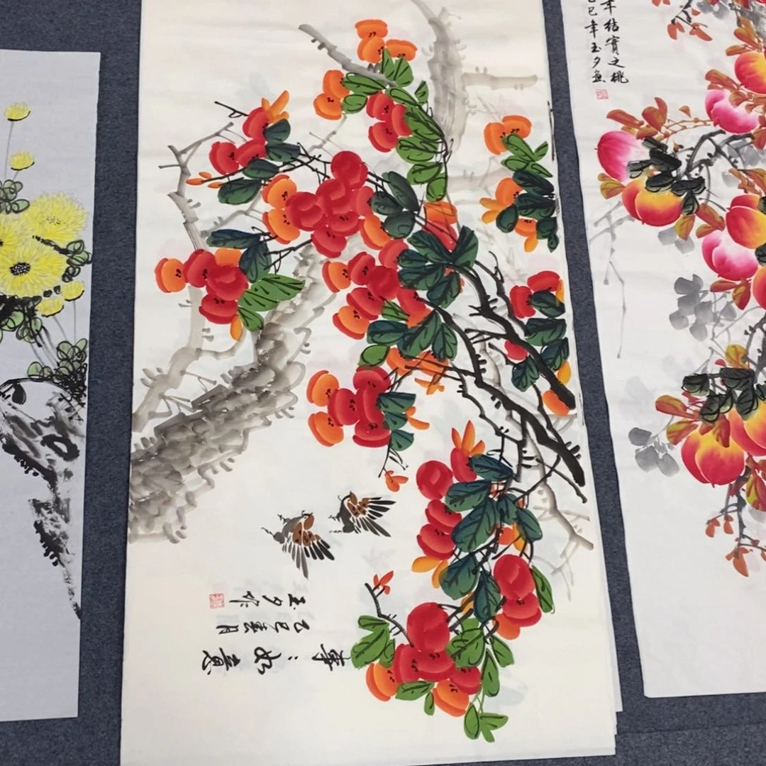 国画尺寸140✖️70四尺手绘画