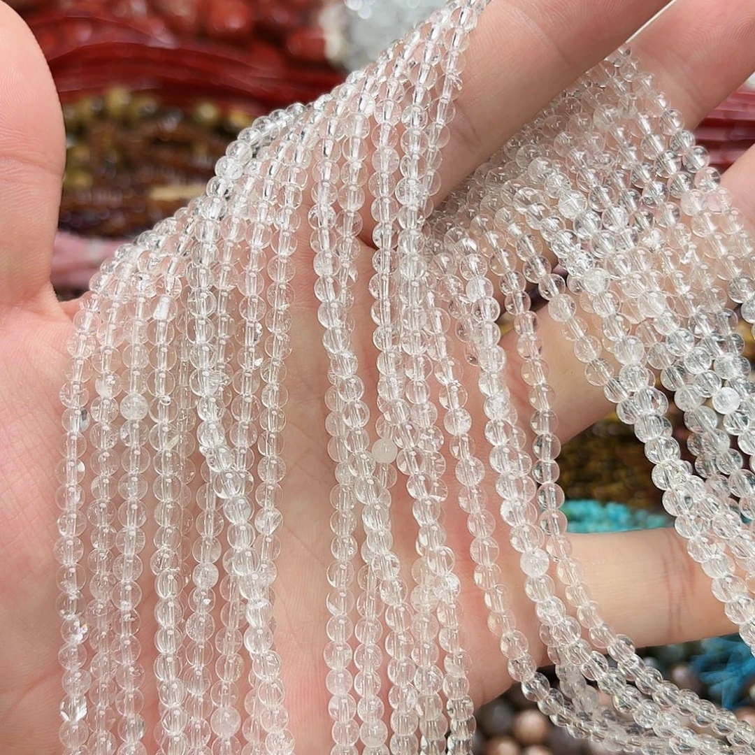 未镶嵌玛瑙/玉髓珠宝半成品卡4白水晶一条