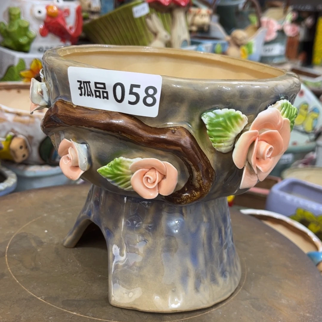 粗陶多肉花盆花盆孤品58