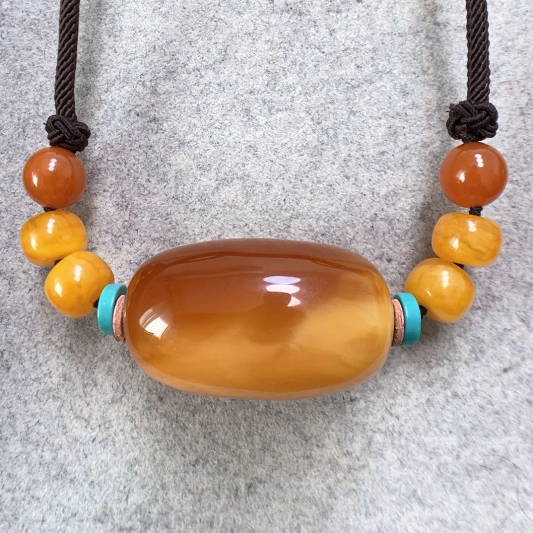 蜜蜡项链未镶嵌蜜蜡锁骨