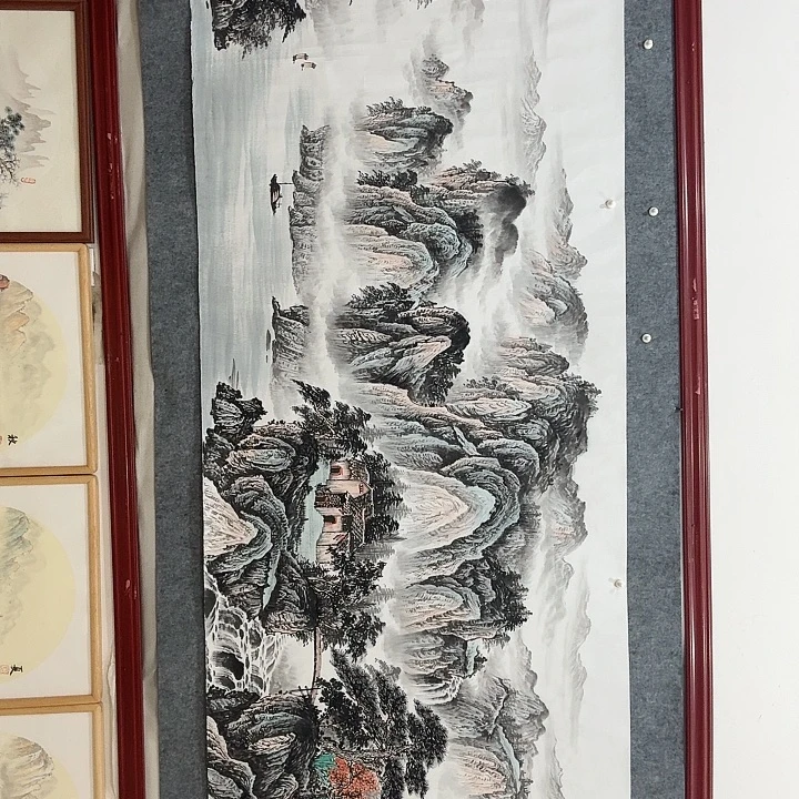 国画手绘国画云峰千里秀