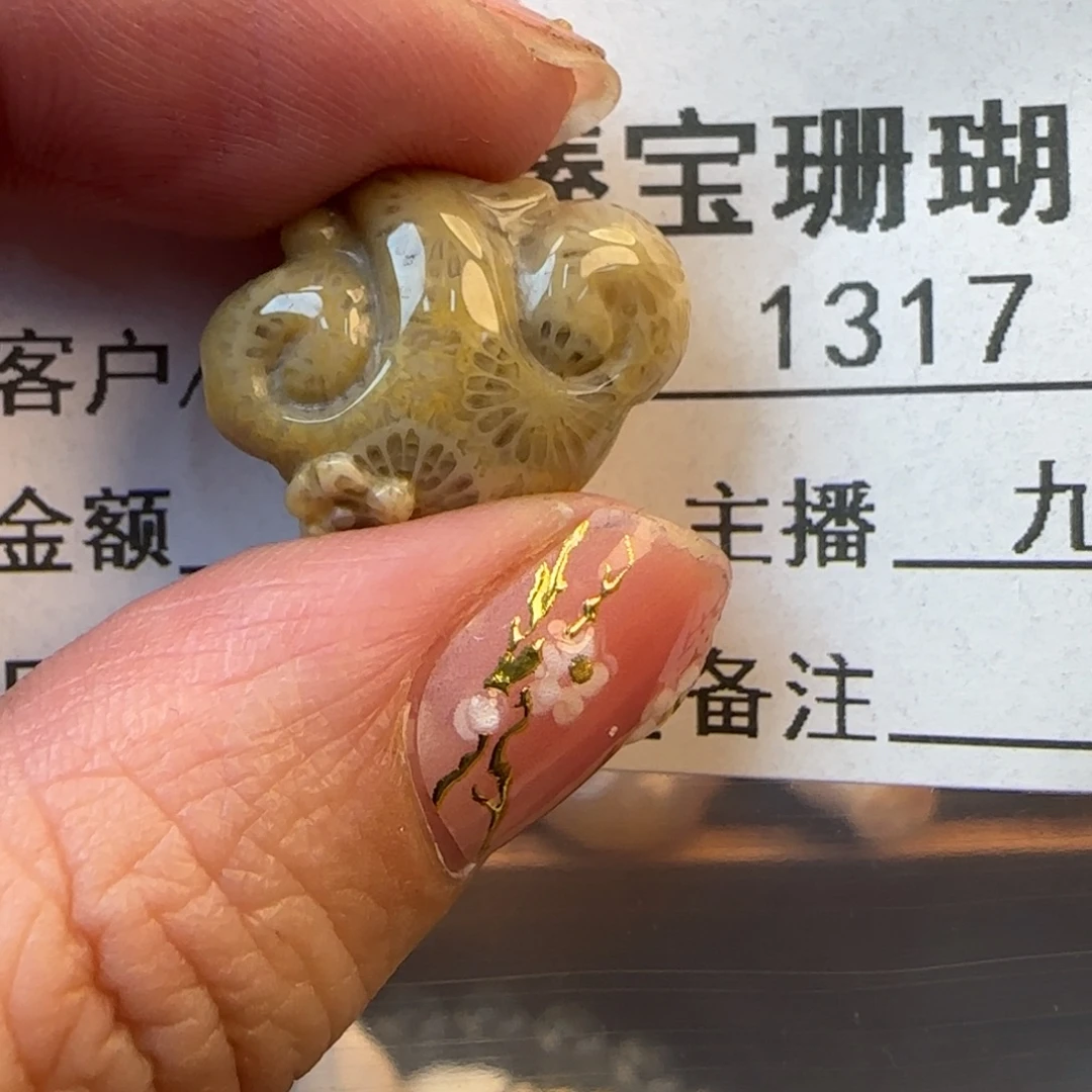 硅化珊瑚（珊瑚玉）未镶嵌颈饰