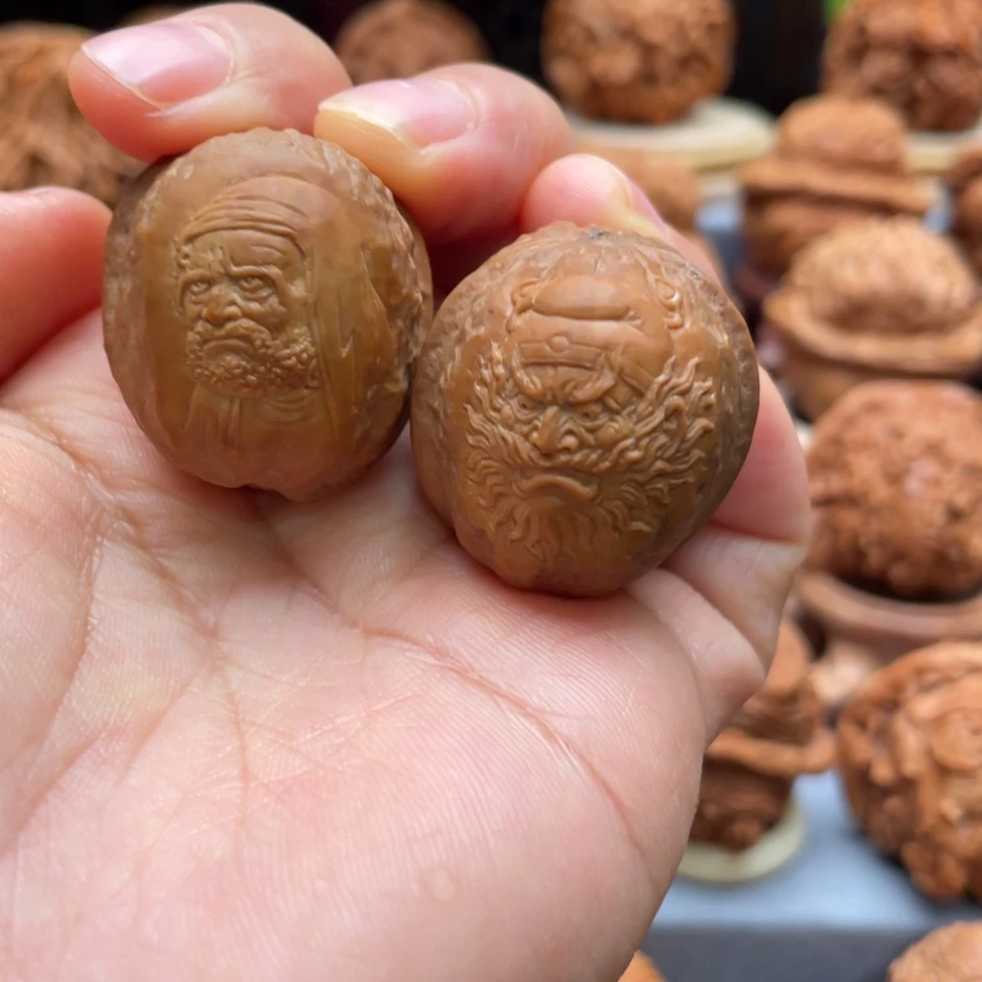 手串/手链核桃佛道双修野生木鱼元宝雕刻