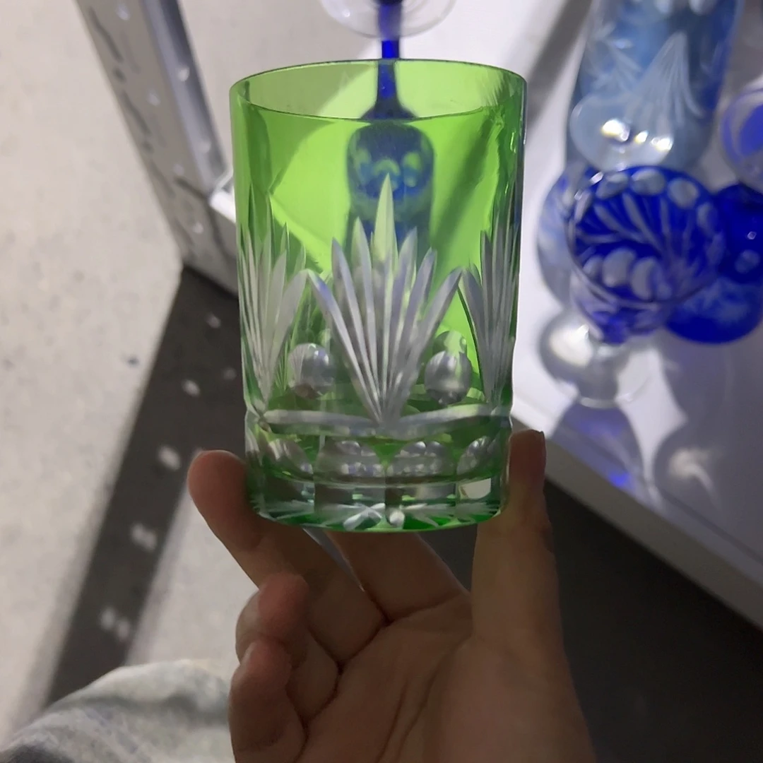 水晶玻璃高脚款微瑕一个