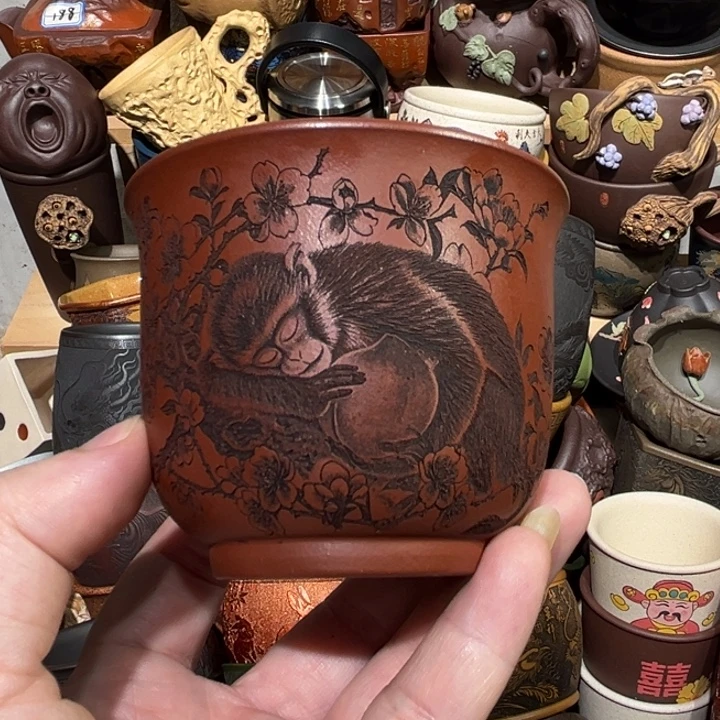 紫砂茶杯宜兴紫砂主人杯