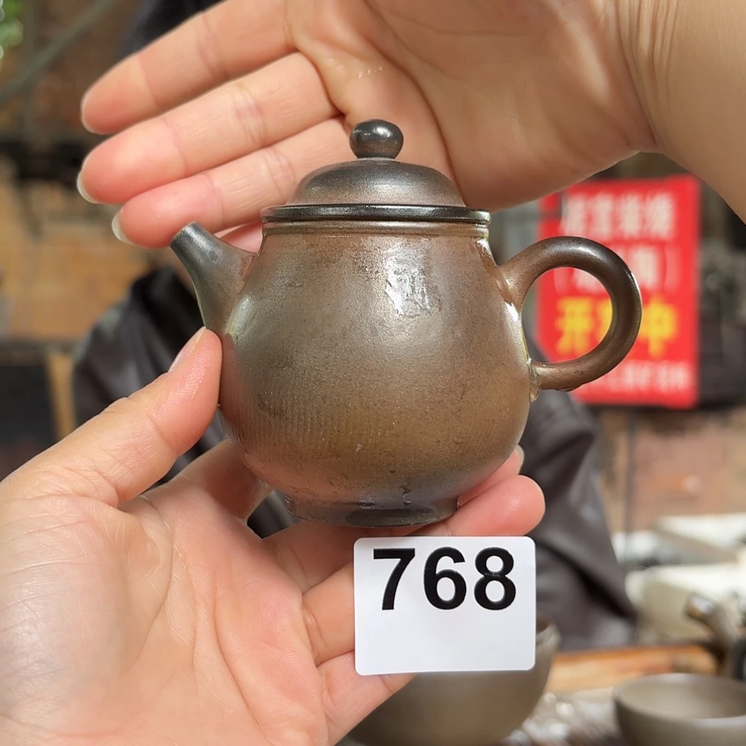 坭兴陶纯柴烧原矿泥料纯手工壶