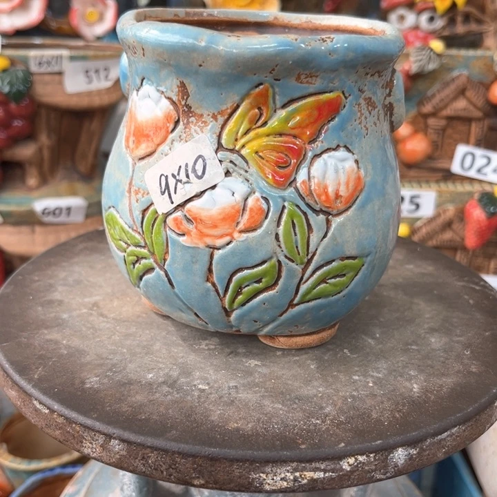 紫砂花盆粗陶材质多肉花盆