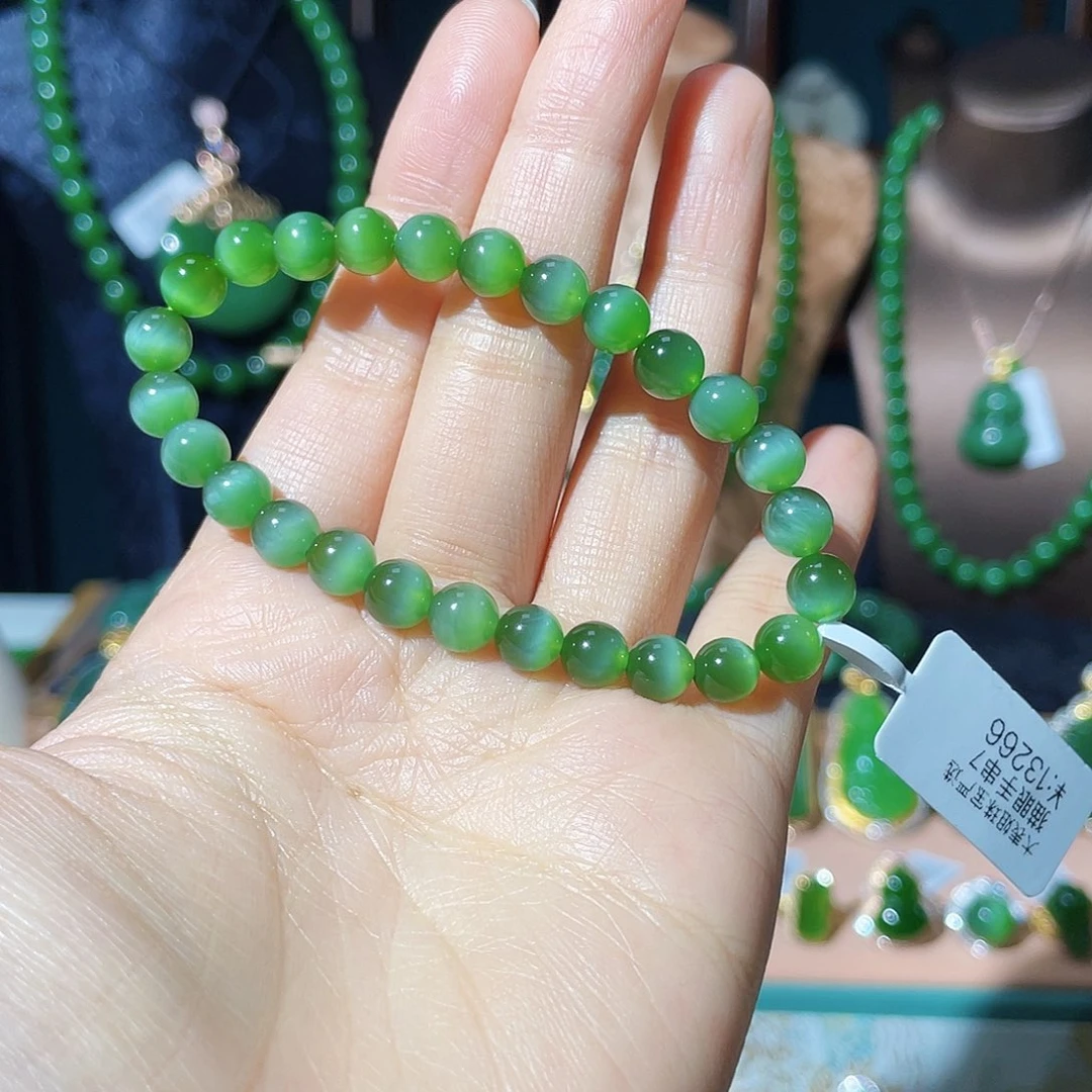 和田玉（碧玉）未镶嵌项链