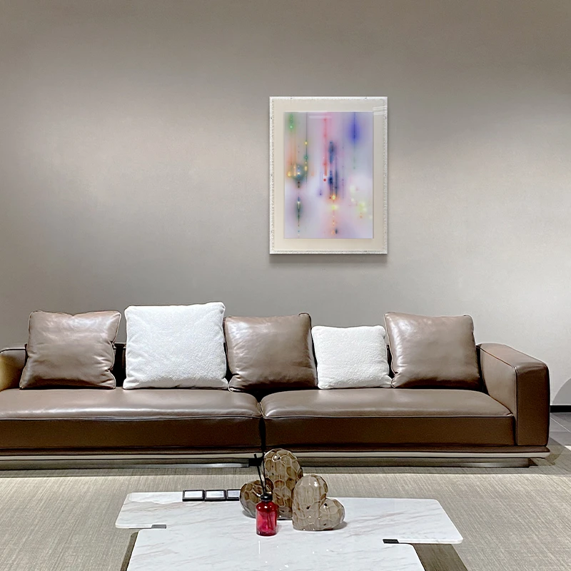 《七彩琉璃》60*80厘米尺寸小画皮沙发【不包安装】