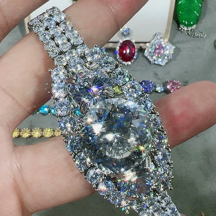钨金无红宝蓝宝满钻镶嵌大宝贝