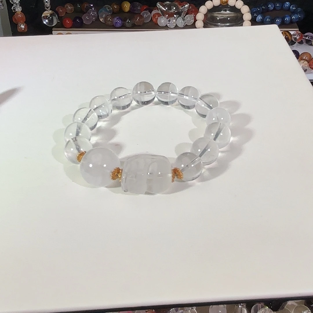 未镶嵌手链水晶白幽灵