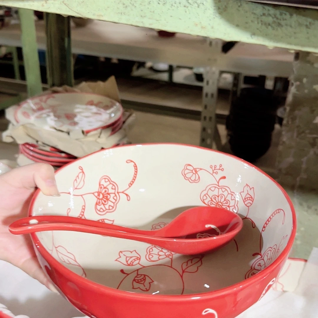 瓷汤碗加汤勺5558888