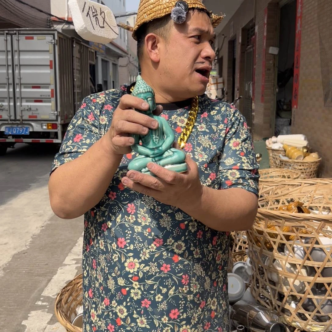 摆件117 号高中低温陶瓷工艺瓶（部分微瑕）